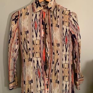 Aztec Button Downo